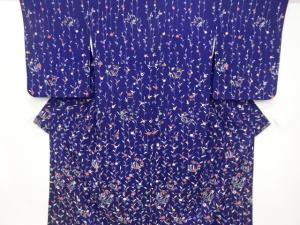 未使用品　枝花模様　付け下げ小紋着物